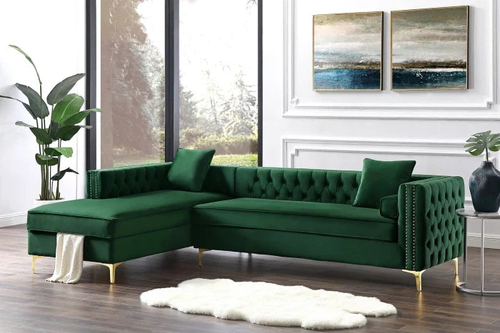 Aesthetic Modern Velvet Chesterfield Sofa