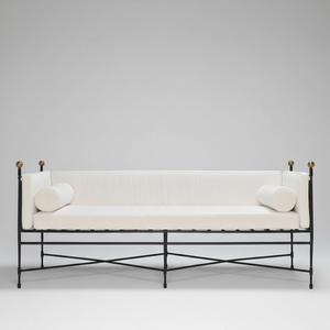 Crossbar Sofa — Metal Frame Bench, made to order by Wooden Empiro