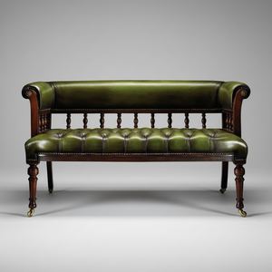 Verdant Library Bench — Tufted Settee, made to order by Wooden Empiro