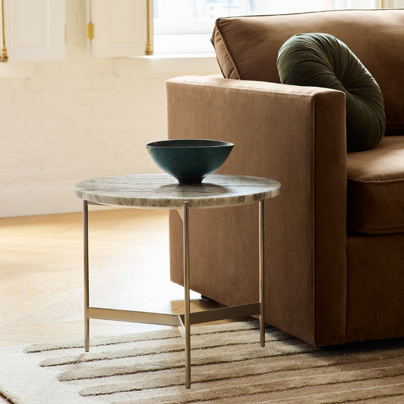 Minimal Marble-Top Side Table