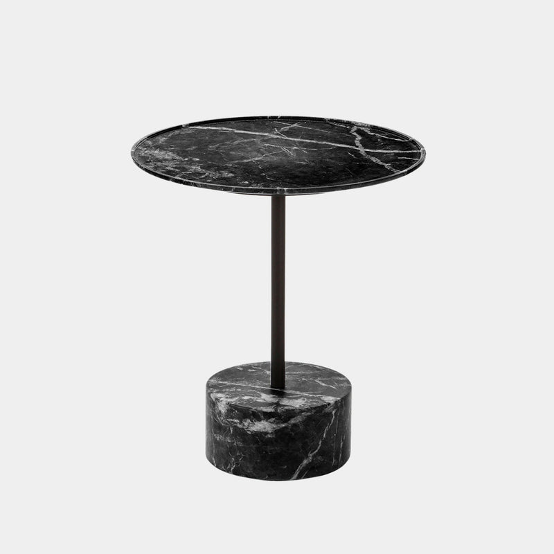 Contemporary Black Marble Side Table