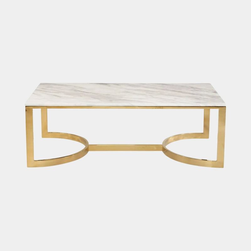 Modern Golden Loop Brass Coffee Table