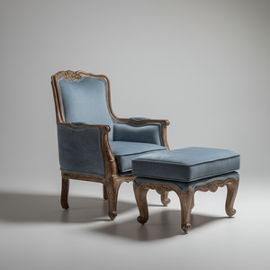 Siena Chair with Stool – Tapered Leg Chair
