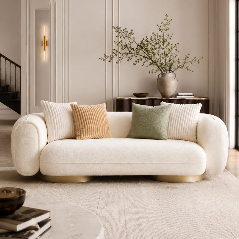 4 Seater Luxe Rounded Lounge Sofa