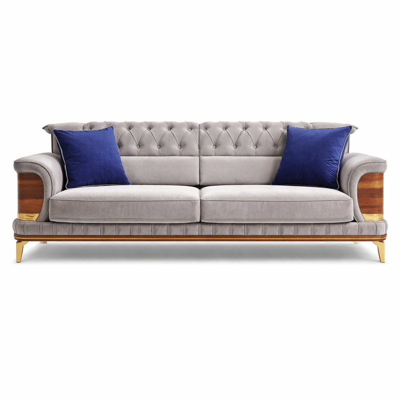Oyster Luxury Turkish Signature Fabric Sofa Set