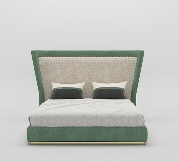 Atlas Luxury Velvet Upholstered Bed