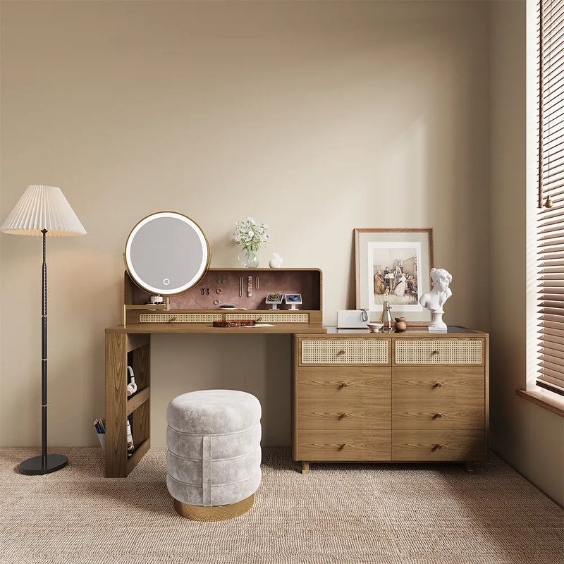 Leeak Mid-century Modern Makeup Vanity - Craft Decor