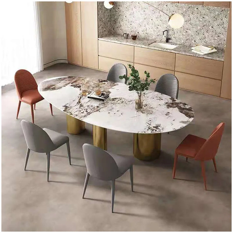 Louis Luxury Oval 8 Seater Dining Table Set Part Pay 2