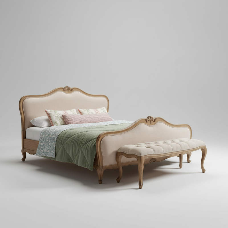 Carved Sleigh Bed