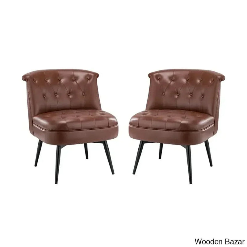 26'' Wide Tufted Swivel Side Chair (Set of 2)