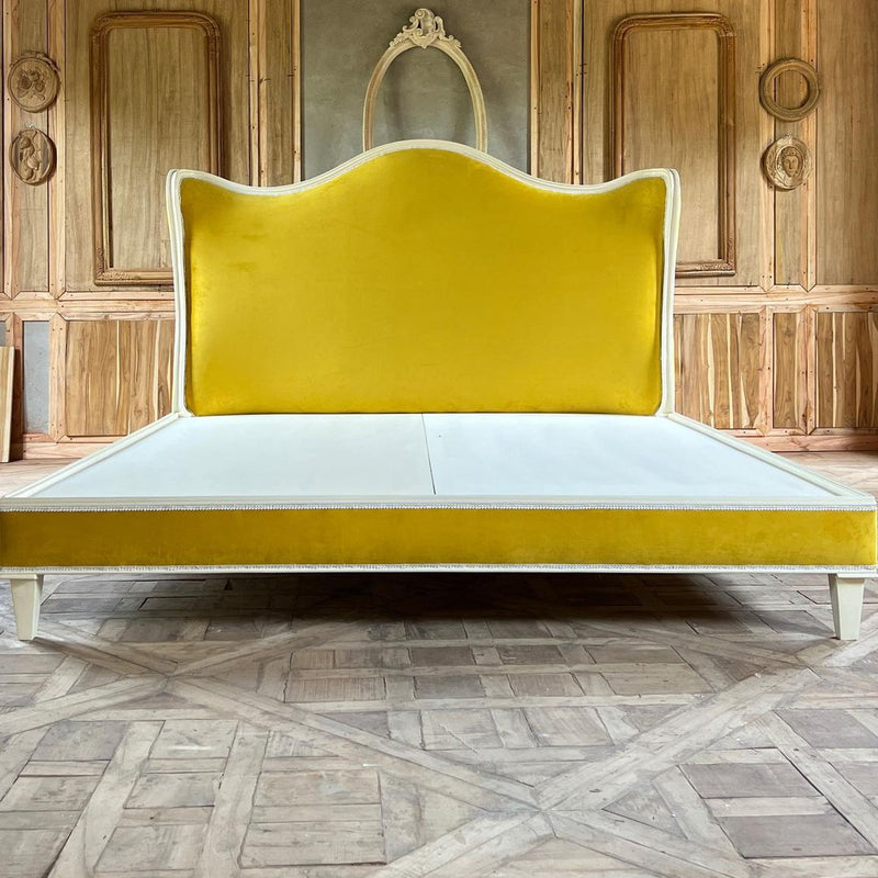 Louis XVI bed with transitional silhouette