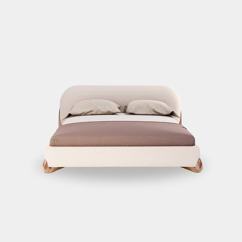 Cloud Comfort Upholstered Bed With Rounded Headboard