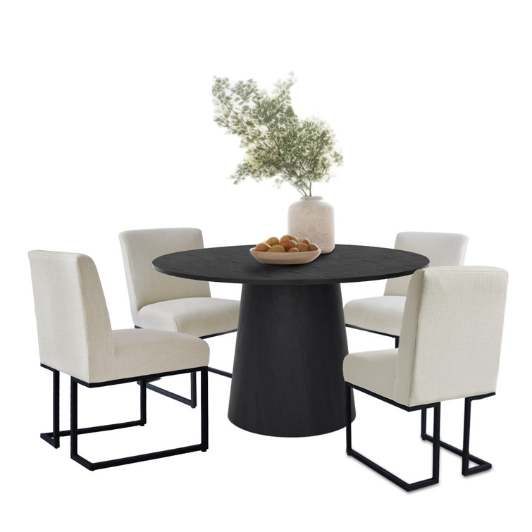 Bende 4‑Seater Pedestal Dining Set
