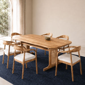 Harmony Wooden Dining Table Set - Dining Set - Gharaana