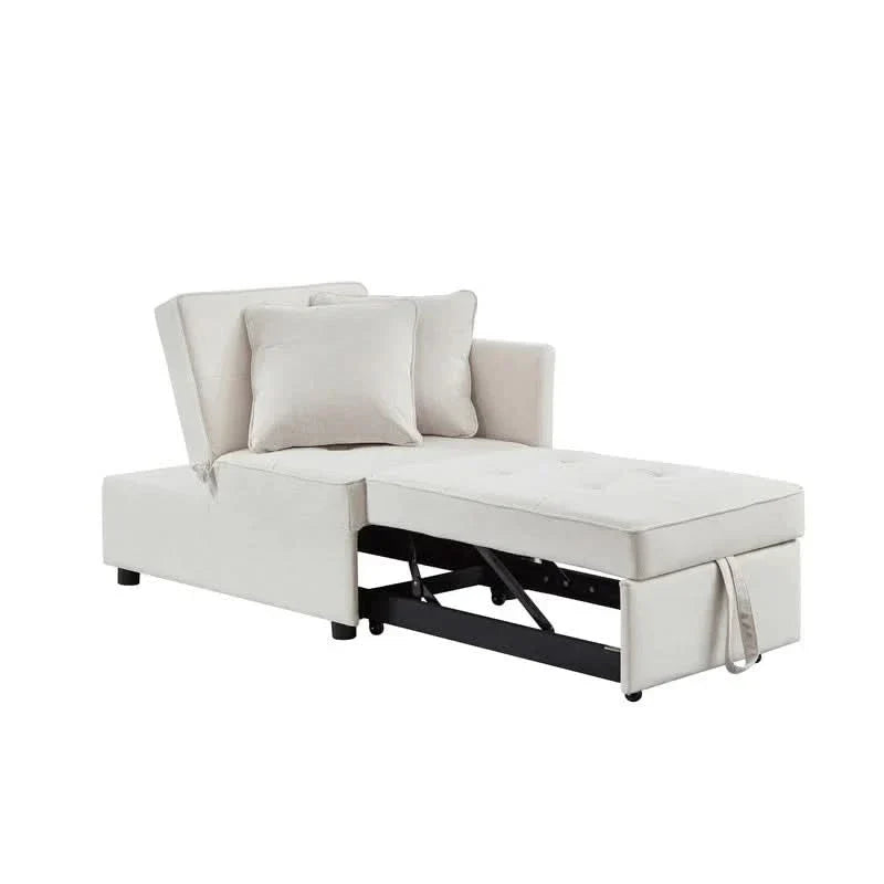 Daefc Four-in-One Convertible Modern Foldable Lounge Chair, Upholstered Recliner Sleeper Sofa Bed