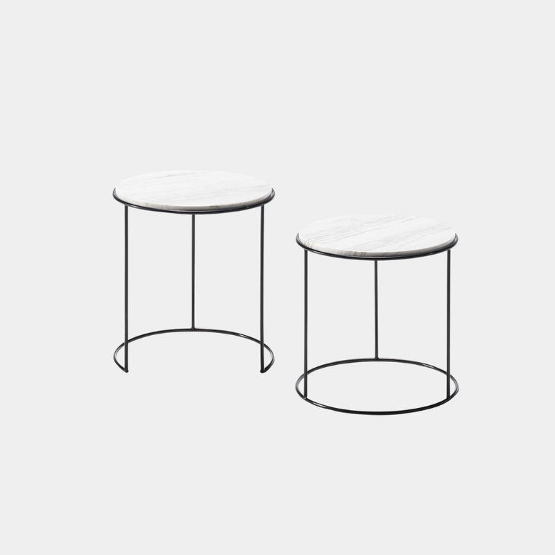 Modern Luxe Round Marble-Top Side Table