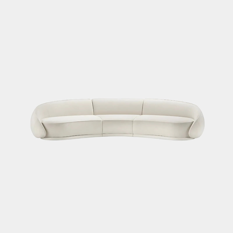 4 Seater Elegant Moonbeam Curved Sofa