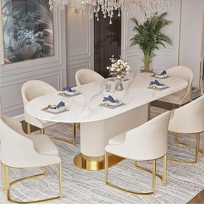 Meta Luxury Fluted Dining Set