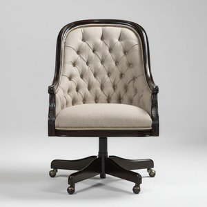 Ivory Durbar Chair – Tufted Swivel Armchair
