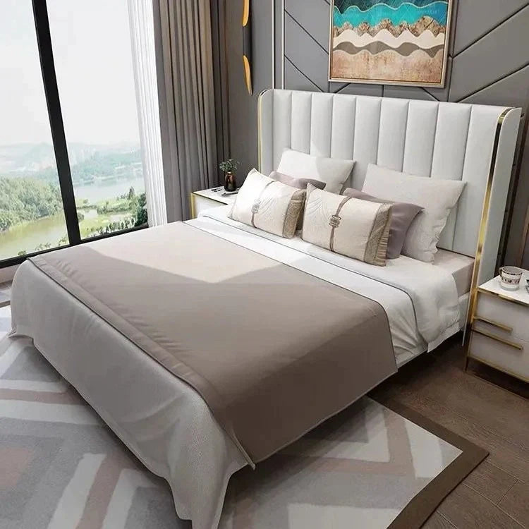 Swanky Modern And Luxury Upholstered Bed In Leatherette