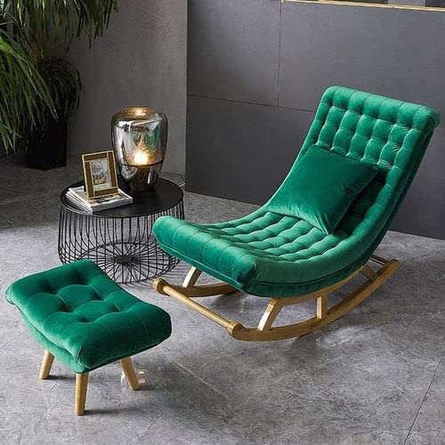CRAFT DECOR Ergonomic Rocking Chair with Foot Rest, Relaxing Chair for Home, Rocking Chair for Adult for Home, Easy Chair for Relax for Old Age, Teak Wood Rocking Chair, Traditional Rolling Chair