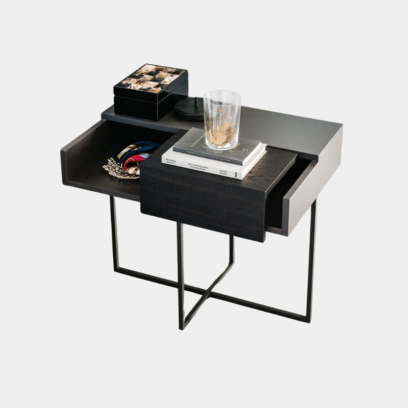 Minimalist Asymmetrical Storage Side Table