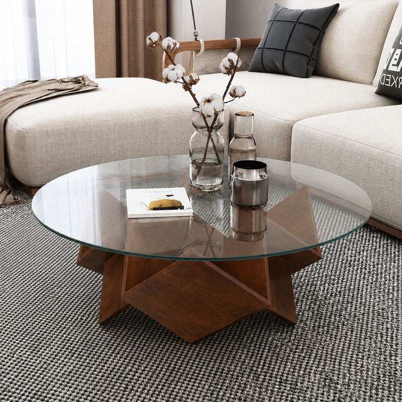 Zina Glass top Contemporary Centre Table