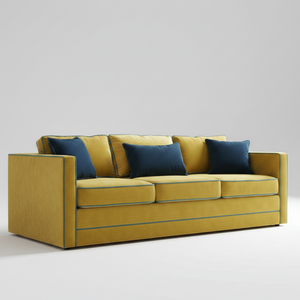 Piped Sofa — Mustard Contrast Trim, made to order by Wooden Empiro — view 3