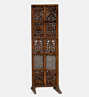 Wooden Room Divider/Partition for Living Room,Bedroom, Pooja Room & Home Decor (1 Panels partion Dark Antique Brown) (72 X 20 Inch)