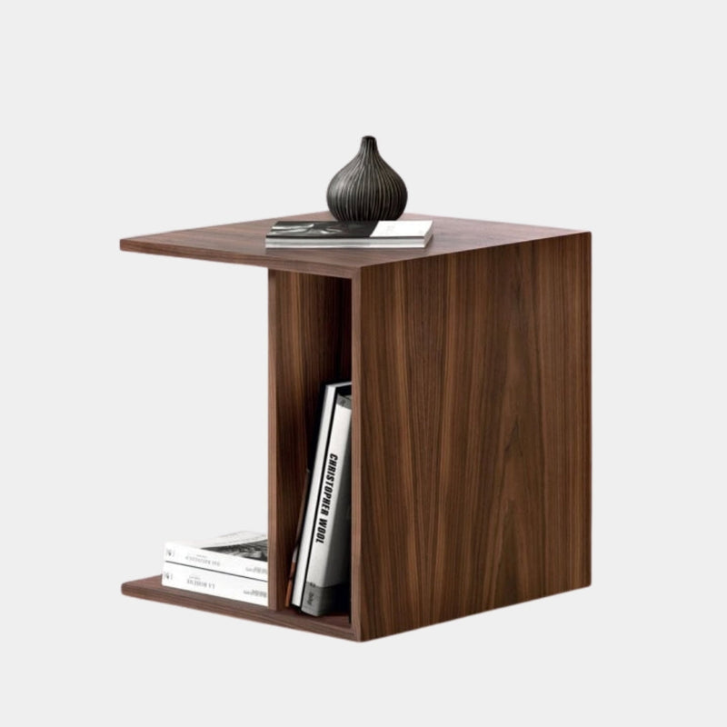 Modern Geometric Open Storage Side Table