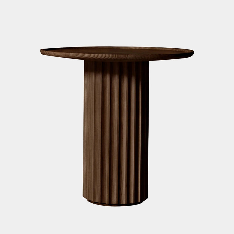 Minimalist Fluted Pillar-Inspired Side Table