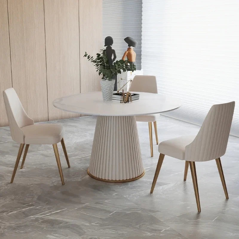 Zeva Modern Luxury Chairs With Scoda Modern Round Table