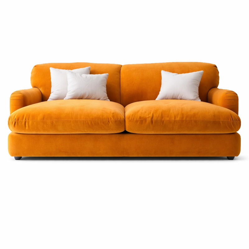 Rumba 2 Seater Contemporary Mustard Yellow Bedroom Sofa