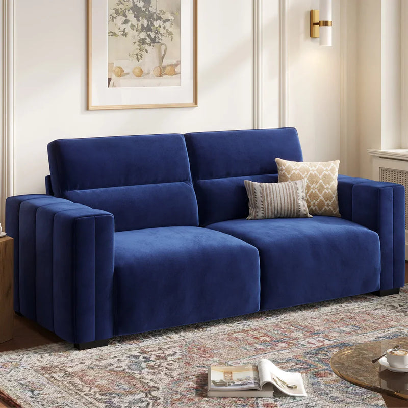 Hikky Deep Seat 2 Seater Sofa with Wooden Frame - Craft Decor