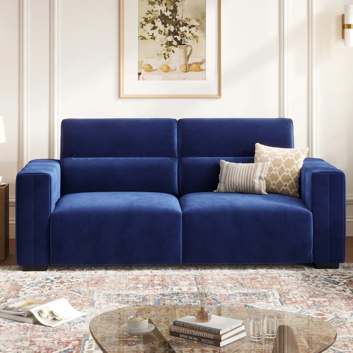 Hikky Deep Seat 2 Seater Sofa with Wooden Frame - Craft Decor