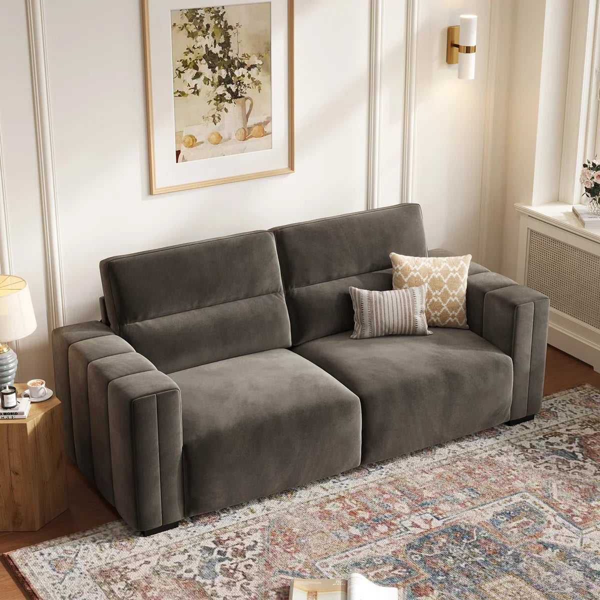 Hikky Deep Seat 2 Seater Sofa with Wooden Frame - Craft Decor