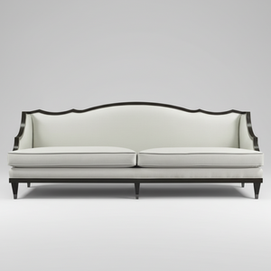 Ivory Silhouette Sofa — Scalloped Back, made to order by Wooden Empiro