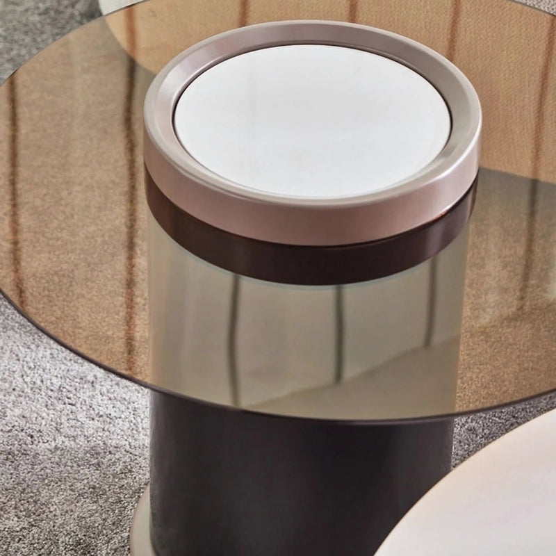 Luxe Dual-Tier Circular Coffee Table
