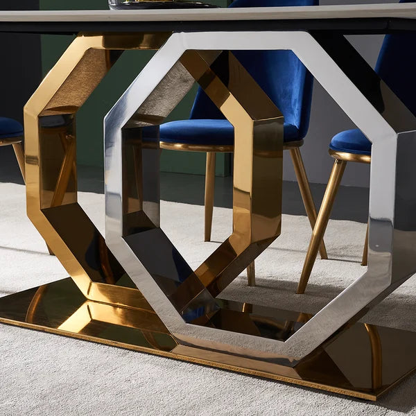 Tiram Modern Contemporary Titanium Dining Set