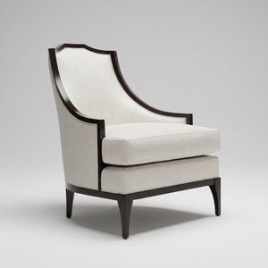 Shield Back Chair – Carved Wood Accent Chair