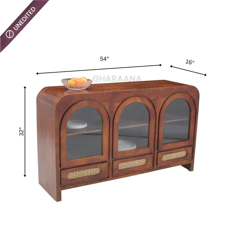 Vyut Wooden 54" Crockery Cabinet