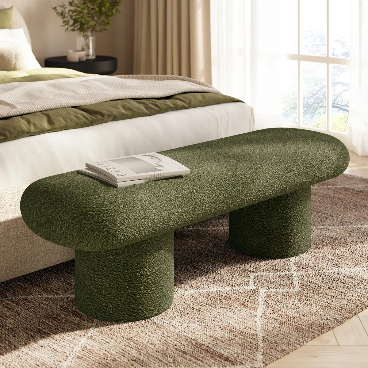 Shravakon Boucle Bench - craft decor