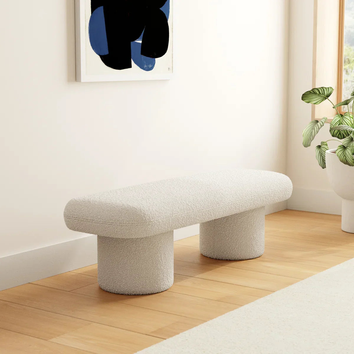 Shravakon Boucle Bench - craft decor