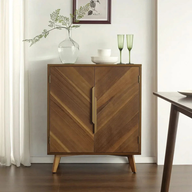 Vertical Panel Sideboard – Sleek Look with Adjustable Interior Storage