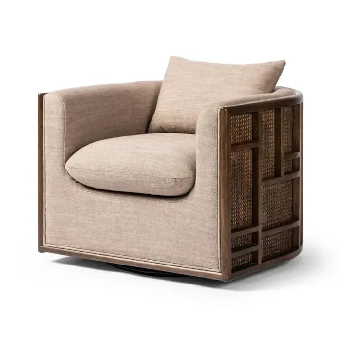 Compact Swivel Armchair for Bedroom – Space-Saving & Functional