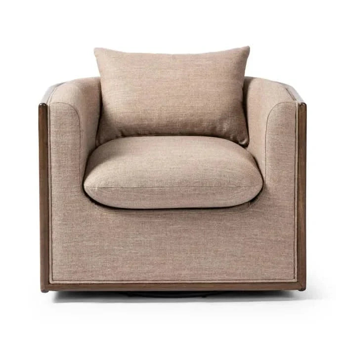 Compact Swivel Armchair for Bedroom – Space-Saving & Functional