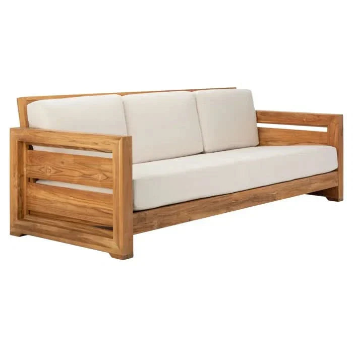 Teak Outdoor Patio Sofa – Weather-Resistant Comfort