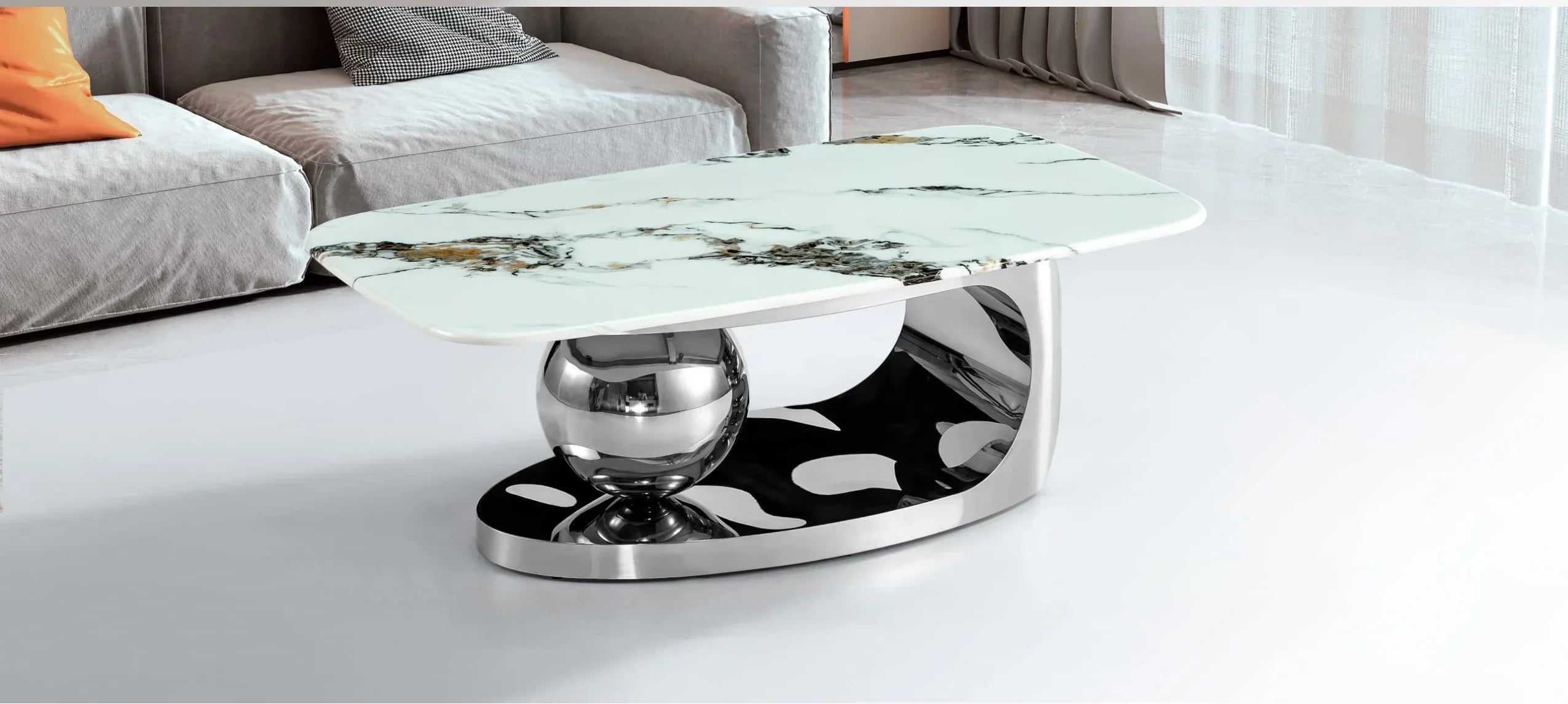 Numera Modern Marble Top Center Table - Craft Decor