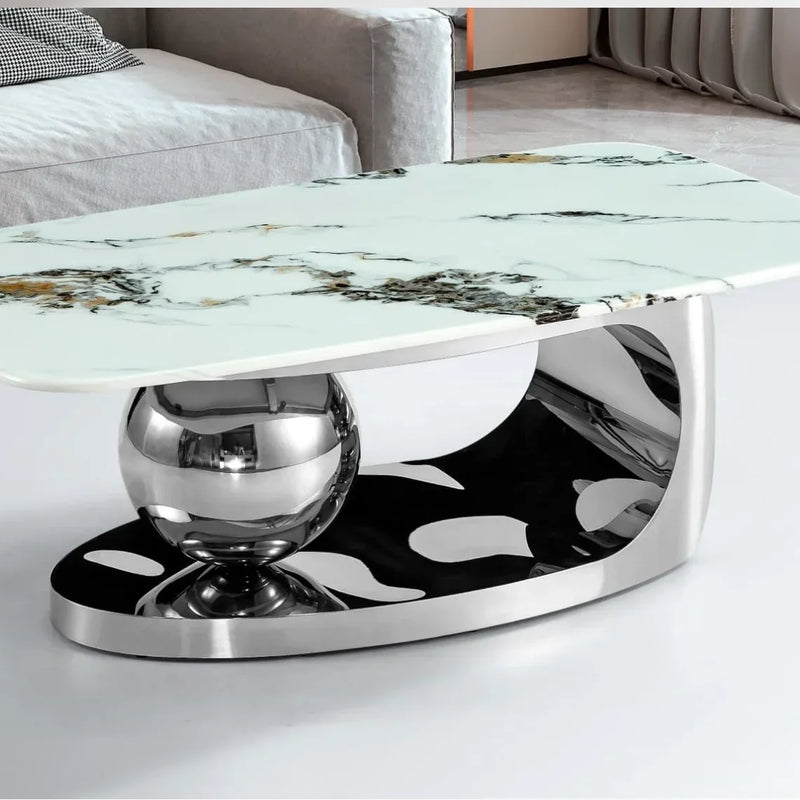 Numera Modern Marble Top Center Table - Wooden Empiro