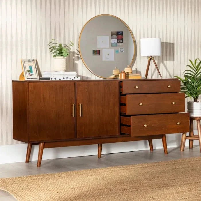 Wooden 2-Door TV Stand – Stylish Storage